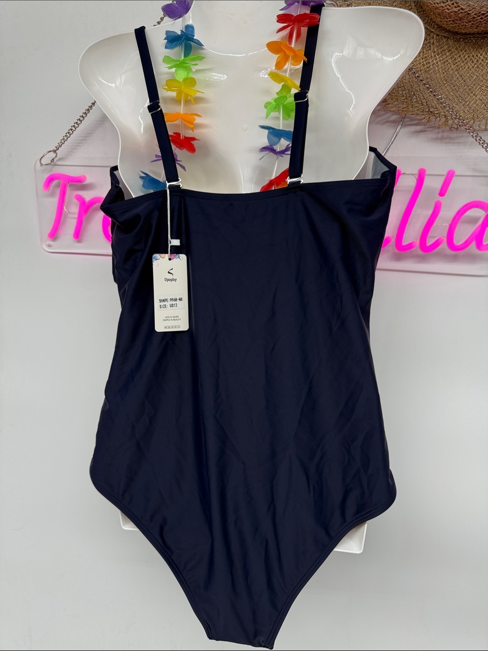 Women’s Navy Twist-Front One-Piece Swimsuit Christmas in July Sale 🎄‼️ - Picture 5 of 13